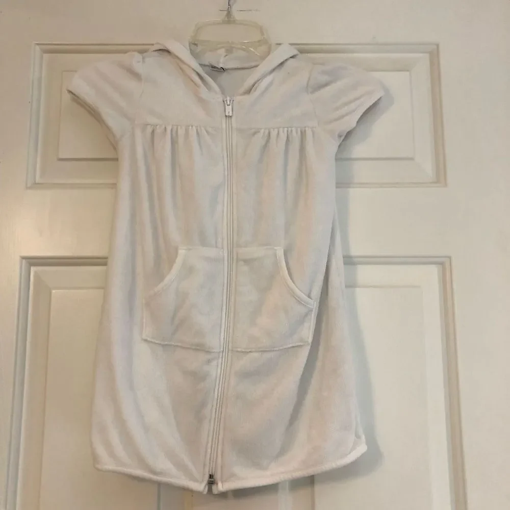 Old Navy Girls White Terrycloth Swimsuit Cover Up Size 5T